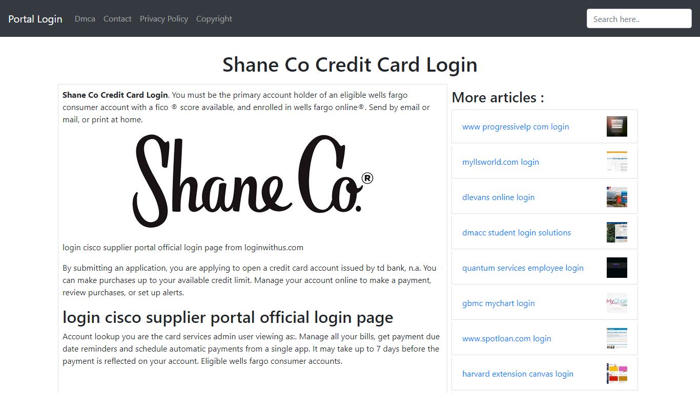 Shane Co Credit Card Login - plus.digiday.com