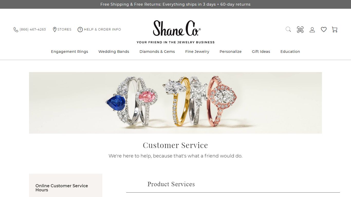 Customer Service | Shane Co. | Contact Us